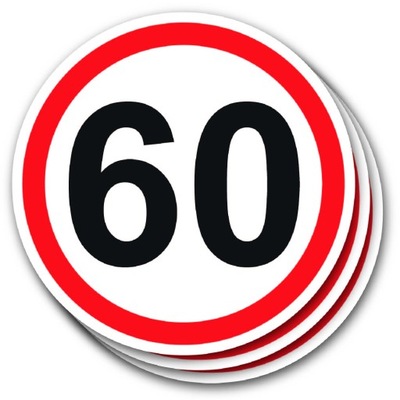 STICKER B-33 OGRANICZENIE SPEED 60KM/H 10CM  