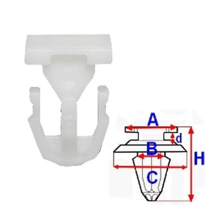 CLAMP MOULDINGS SILL DB W202 / W210 / SET Z (C60400) (10SZT.) C60399  