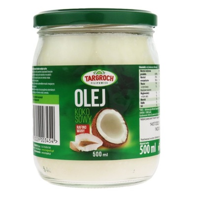 OLEJ KOKOSOWY RAFINOWANY 500 ML