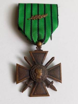 Krzyż Wojenny 1939 - 1940 z palmą - rząd Vichy - Francja
