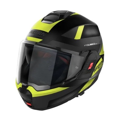 CASCO SZCZEKOWY NOLAN N120-1 SUBWAY N-COM 23 COLOR CZARNY/MATOWY/ZOLTY 2XL  