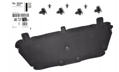 Шумоізоляція капот peugeot 208 9673774280 + кліпси фото №1