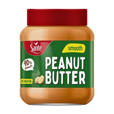 SANTE MASŁO ORZECHOWE PEANUT BUTTER SMOOTH KREM ORZECHOWY GŁADKIE 350 G