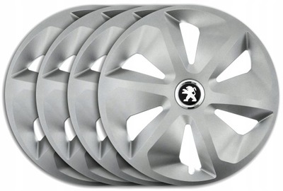 TAPACUBOS 14'' PEUGEOT - 107 206 306 405 PLATEADO RCS  