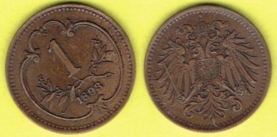 Austria - 1 Heller 1893 r.