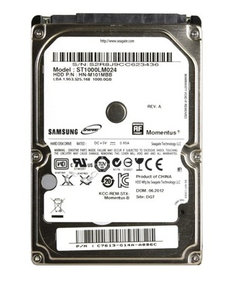 Dysk twardy Samsung Momentus ST1000LM024 1TB SATA II 2,5"