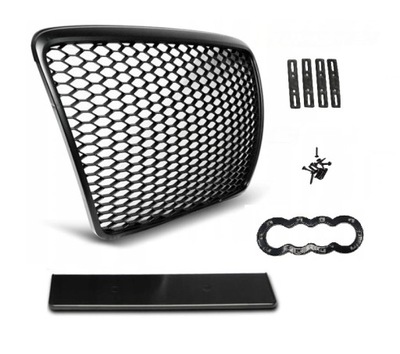 Audi a6 c6 09-11 решітка радіатора решітка радіатора rs look black блиск фото №1