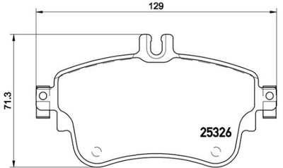 KLOCEK ГАЛЬМІВНИЙ КОМПЛЕКТ. ПЕРЕД MERCEDES A (W176), B (