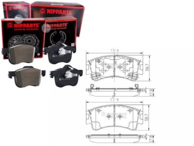 Тормозные колодки тормозные mazda 6 gg 1.8 nipparts nippart фото №1