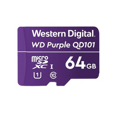 Karta pamięci WD Purple 64GB QD101 Ultra Endurance MicroSDXC UHS-1 Class10