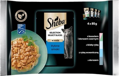 SHEBA SELECTION SELECT SLICES MIX SMAKÓW RYBNYCH W SOSIE DLA KOTA 4x85g