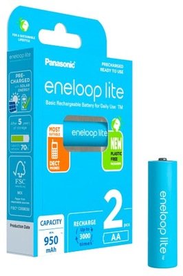 2x akumulatorki Panasonic Eneloop R06 AA 950mA