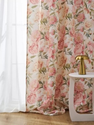 ZASŁONA WE WZÓR KWIATOWY