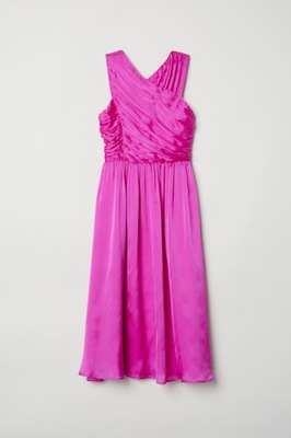 H&M Drapowana sukienka 34 xs róż