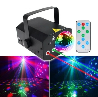 PROJEKTOR LASEROWY MAGICZNA LASER LED DISCO