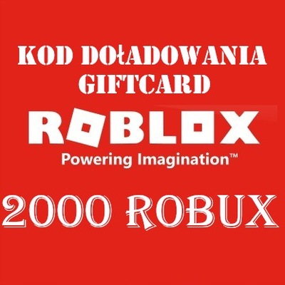 KARTA KOD GIFTCARD ROBUX ROBLOX 2000 RS
