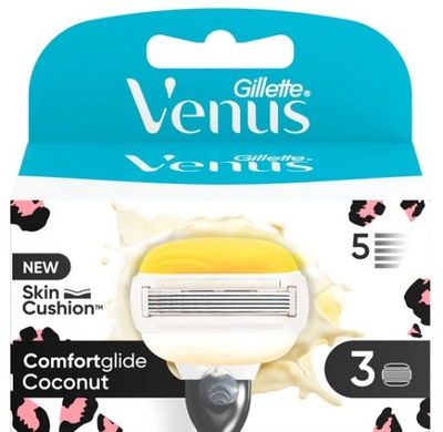 Wkłady do ostrzy Gillette Venus Comfortglide COCONUT KOKOS 3x
