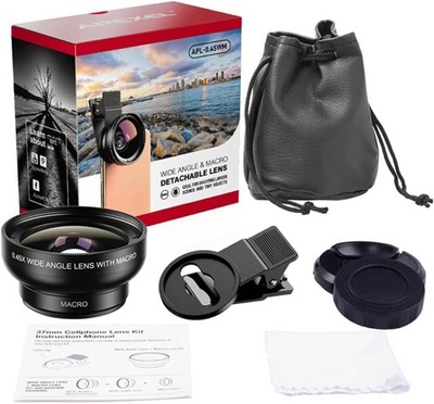 APEXEL ZESTAW 2W1 OBIEKTYW DO TELEFONU MAKRO