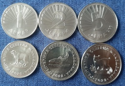 PÓŁNOCNA MACEDONIA zestaw 3 monet 2022