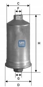 UFI FILTERS 31.504.00 FILTRAS DEGALŲ 