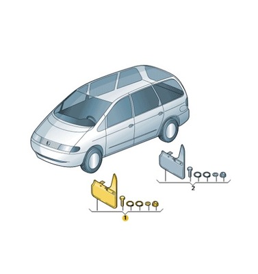 Брызговики перед sharan 7n0075111 vw оригинальный номер фото №1