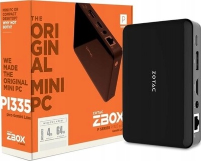 Komputer mini PC Zotac PI335GK 4/64 GB czarny