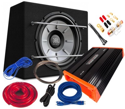 JBL SKRZYNIA TUBA BASOWA 1000W + WZMACNIACZ +KABLE