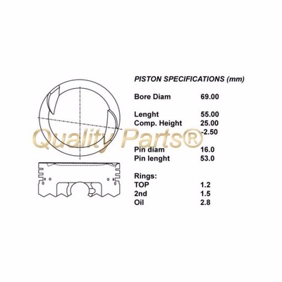 Iap quality parts 100-20063 поршень фото №1