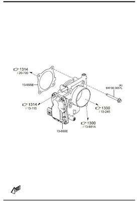 Дроссельная заслонка mazda 3 bp cx-30 dm 2,5l new оригинальный номер фото №1