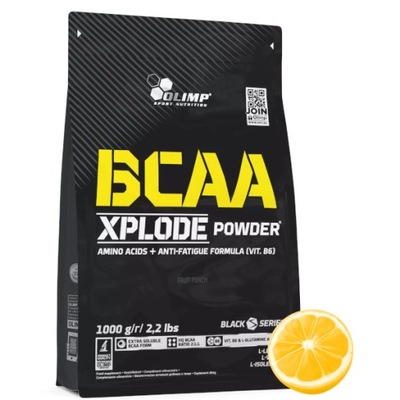 OLIMP BCAA XPLODE POWDER AMINONOKWASY BCAA SIŁA MASA 1000 G Z WITAMINA B6