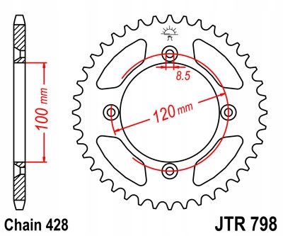 PIGNON ARRIÈRE JT JTR798,52 - milautoparts-fr.ukrlive.com