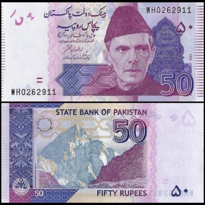 Pakistan 50 Rupia 2021 P-47o UNC