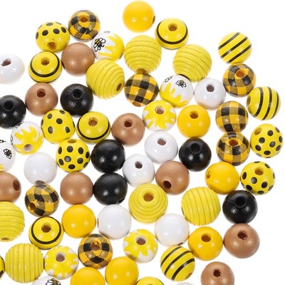 Koraliki o strukturze plastra miodu, okrągła dekoracja z okazji Dnia Pszczół