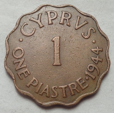 CYPR - 1 Piastre - 1944 - Jerzy VI