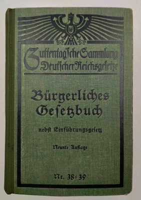 Bürgerliches Gesetzbuch. Nr 38/39 - Dr A. Achilles