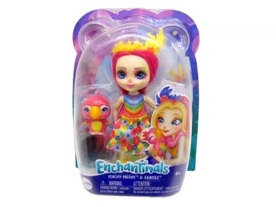 ZESTAW LAKA Z PAPUGĄ MATTEL ENCHANTIMALS PEACHY PARROT & CHATTER