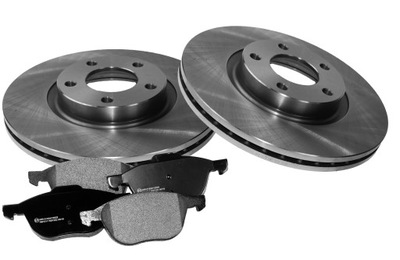 Тормозные диски x2 тормозные колодки перед mazda 3 bk bl 5 cr19 cw фото №1