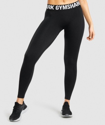 GYMSHARK LEGGINSY DAMSKIE SPORTOWE CZARNE XS 1A0D3_B*