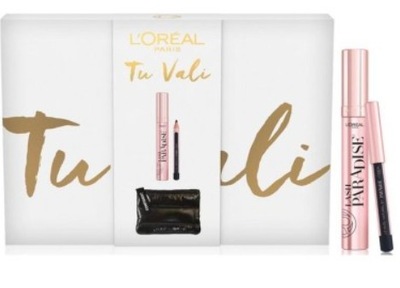 L'Oréal zestaw tusz do rzęs, kredka do oczu oraz kosmetyczka