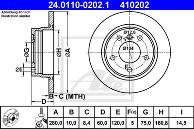 24.0110-0202.1 DISKU HAM.TYL BMW 3 E36 91-01 