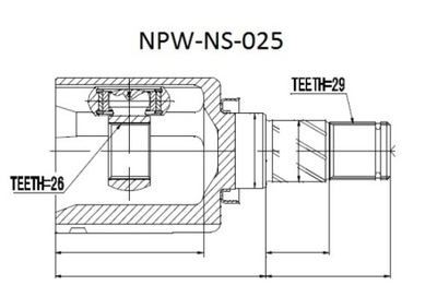 NISSAN ШАРНИР 391018H315 ВНУТРЕННИЙ