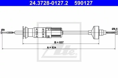 ATE 24.3728-0127 CIEGLO, DIRECCIÓN EMBRAGUE  