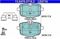 ATE КОЛОДКИ ТОРМОЗНЫЕ ЗАДНИЙ CERAMIC BMW 5 F10 10- BMW 5 F11 09-/BMW 5