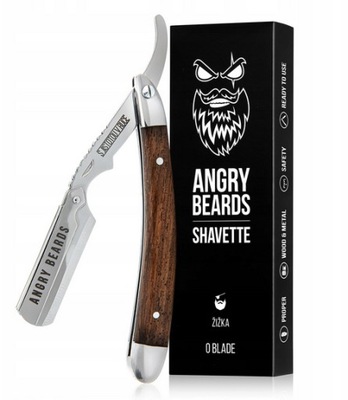 Angry Beards Zizka – Brzytwa do Brody w Etui do golenia na Żyletki