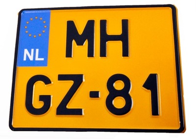 PLACA REJESTRACYJNA HOLENDERSKA MOTOR MOTOCICLETA  