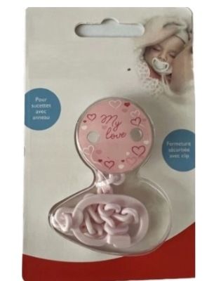 ŁAŃCUSZEK ZAWIESZKA SMOCZKA USPOKAJAJĄCEGO MY LOVE RÓŻOWY DLA DZIECI