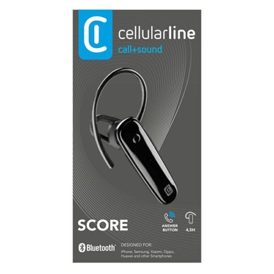 2 x Słuchawka bluetooth CELLULARLINE Score Czarny