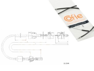 CABLE SPRZ COFLE 11.2146 CITROEN ZX 1.9TD 16V 94- COFLE  