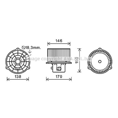 VENTILIATORIUS VIDINIS AVA QUALITY COOLING HY8556 