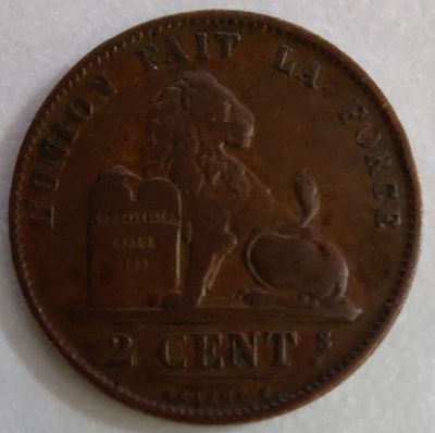 1445c - Belgia 2 centymy, 1870